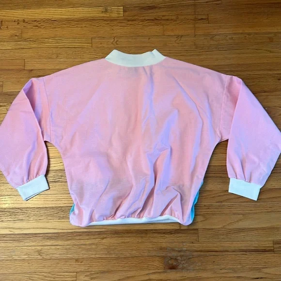 Vintage 80s Booth Bay Pastel Mock Neck Top Size S - Picture 6 of 6
